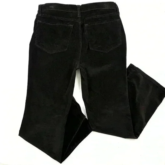 NYDJ Dark Brown “80’s” Corduroy Midrise Stretch Straight Leg Pants Size 10P - Picture 6 of 14